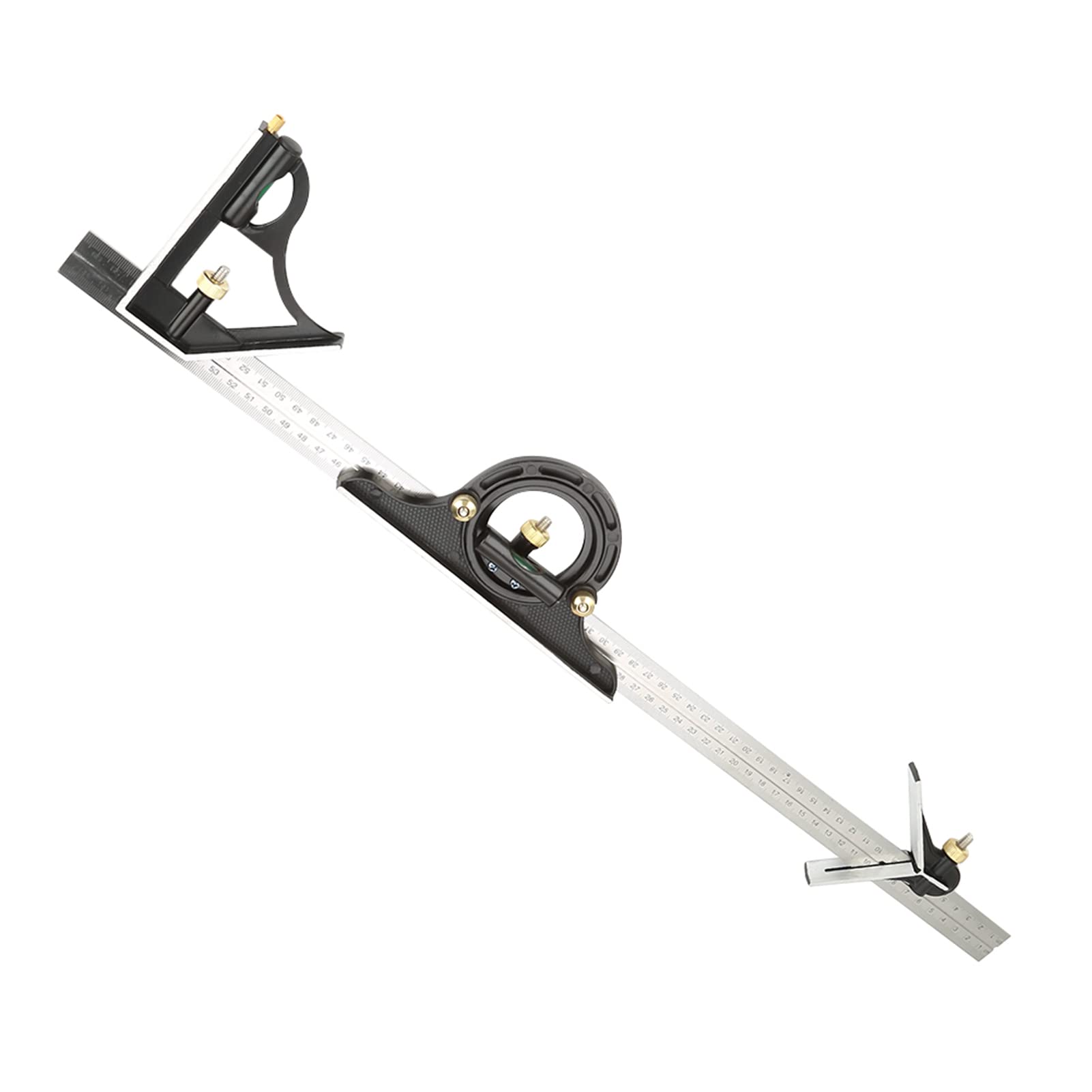 Ombination Square 500Mm,Speed Square,Combination Square Knitting AngleRuler Squares Measure Stainless Metal Adjustable Combination Square Right Angle Ruler Engineer Measuring Tool