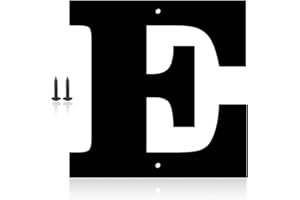 Monlyey - Metal Modern House Numbers Address Letters - Metal Numbers Letters Door Numbers Signage Street Home Address Plaque for Garden Door Mailbox Decor (5", E)