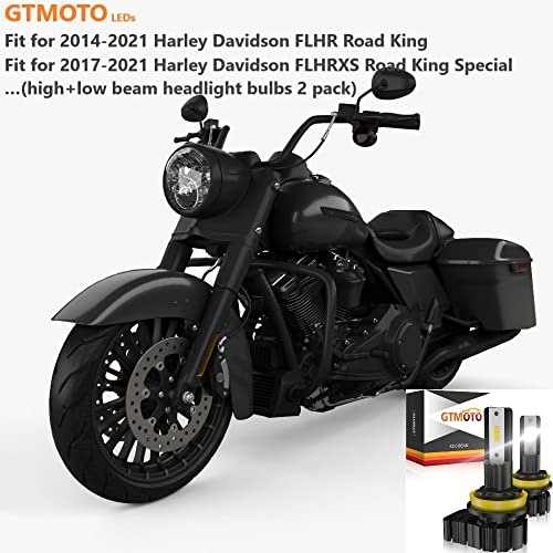 GTMOTO H11/H9/H8 Motorcycle LED Bulbs for Harley Davidson Road King V