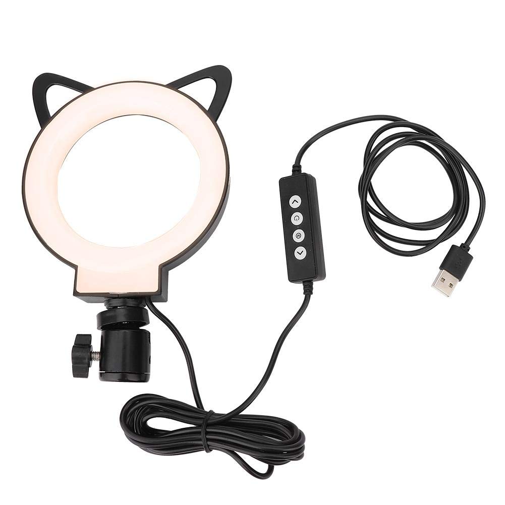 Selfie Ring Light, 5 inch Dimmable LED Live Streaming Ring Light 3000-6000K Selfie Fill Light for Selfie Live Stream Makeup