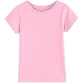 Girls/Toddlers Cotton T-Shirts Crewneck Short Sleeve Summer Tops Kids Clothes Tees(2T-14Y)