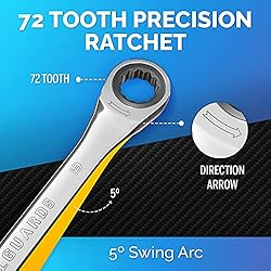 TOOLGUARDS 19mm Wrench SLIM DESIGN Ratchet Wrench