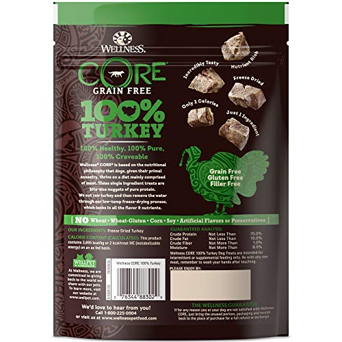 Wellness Natural Pet Food Core Grain Free 100Percent Turkey Freeze
