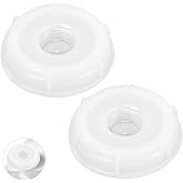 70mm Replacement Carboy Cap for 5 Gallon Water Jugs | Plastic Screw Caps for Hedpak/Rieke/Winpak/Generic Carboy Bottle, Water Jug Lid with &frac34;&rdquo; NPT Spigot Center, 2 Pack