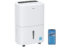 Shinco 7,000 Sq.Ft Energy Star Dehumidifier with Pump and WIFI, Ideal for Large Industrial Rooms and Home Basements, Efficient Moisture Removal and Humidity Control, 1.85 Gallons Water Tank