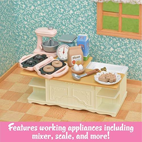 Calico Critters Kitchen Island, Toy Dollhouse Furniture and Accessories