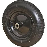 Rocky Mountain Goods Wheelbarrow Wheel 16" Air Filled - for 6 &amp; 8 Cubic ft. Wheelbarrow Wheels Including Jackson, True Temper, Ames, Ace, Tread Grip Pattern (16")