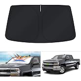 KUST Windshield Sun Shade for 1999-2006 Chevrolet Chevy Silverado/GMC Sierra 1500 2500 3500 2500HD Accessories Sunshade Window Protectors Foldable Blocks UV Rays Keep Your Car Cooler