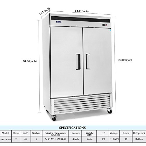 ATOSA MBF8503 Commercial 2 Door Freezer, Energy Star Pricepulse