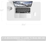 YSAGi Non-Slip Desk Pad Waterproof PVC Leather 60x35 cm White view 7