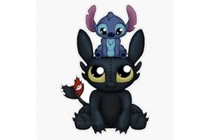 HJ MEDIA Stitch and Lilo Can'T Sit Here Vinyl Window Bumper Sticker Decal 5"