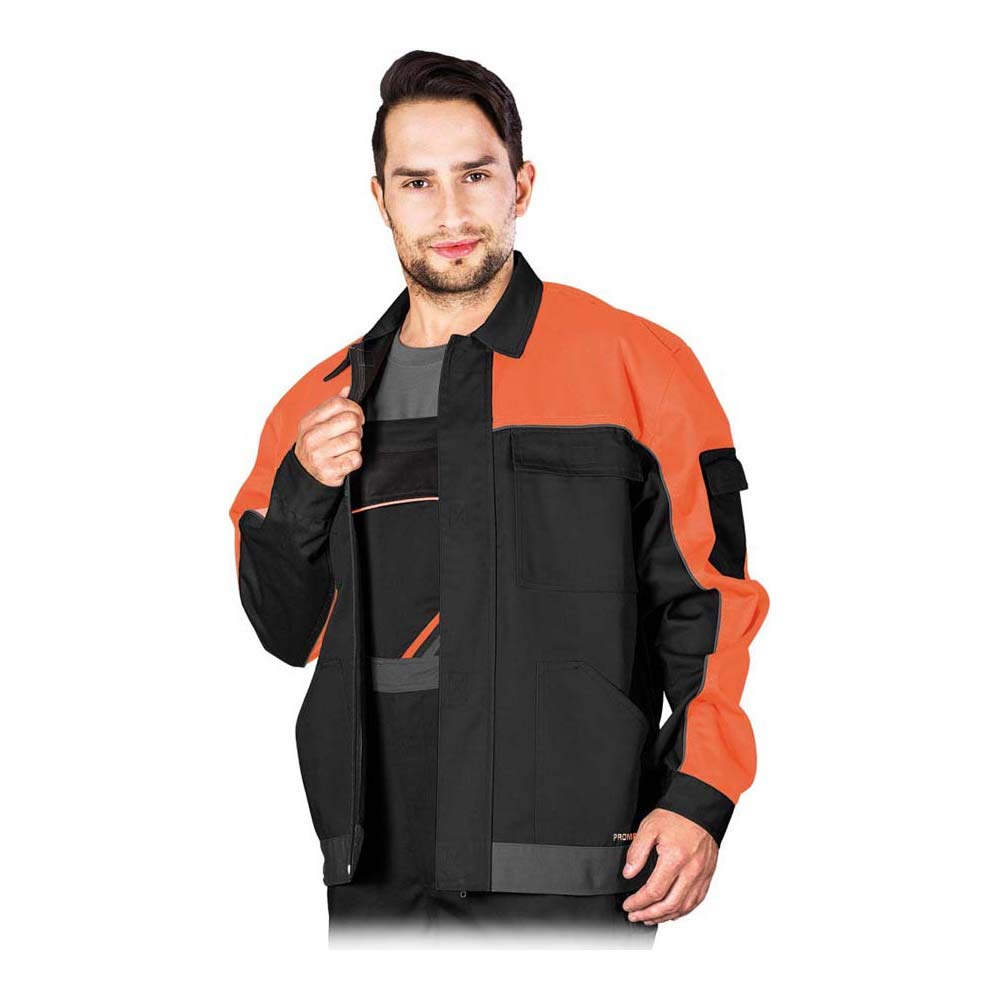 Reis Pro-J_Bpsl Pro Master Protective Blouse, Black-Orange-Grey, Large Size