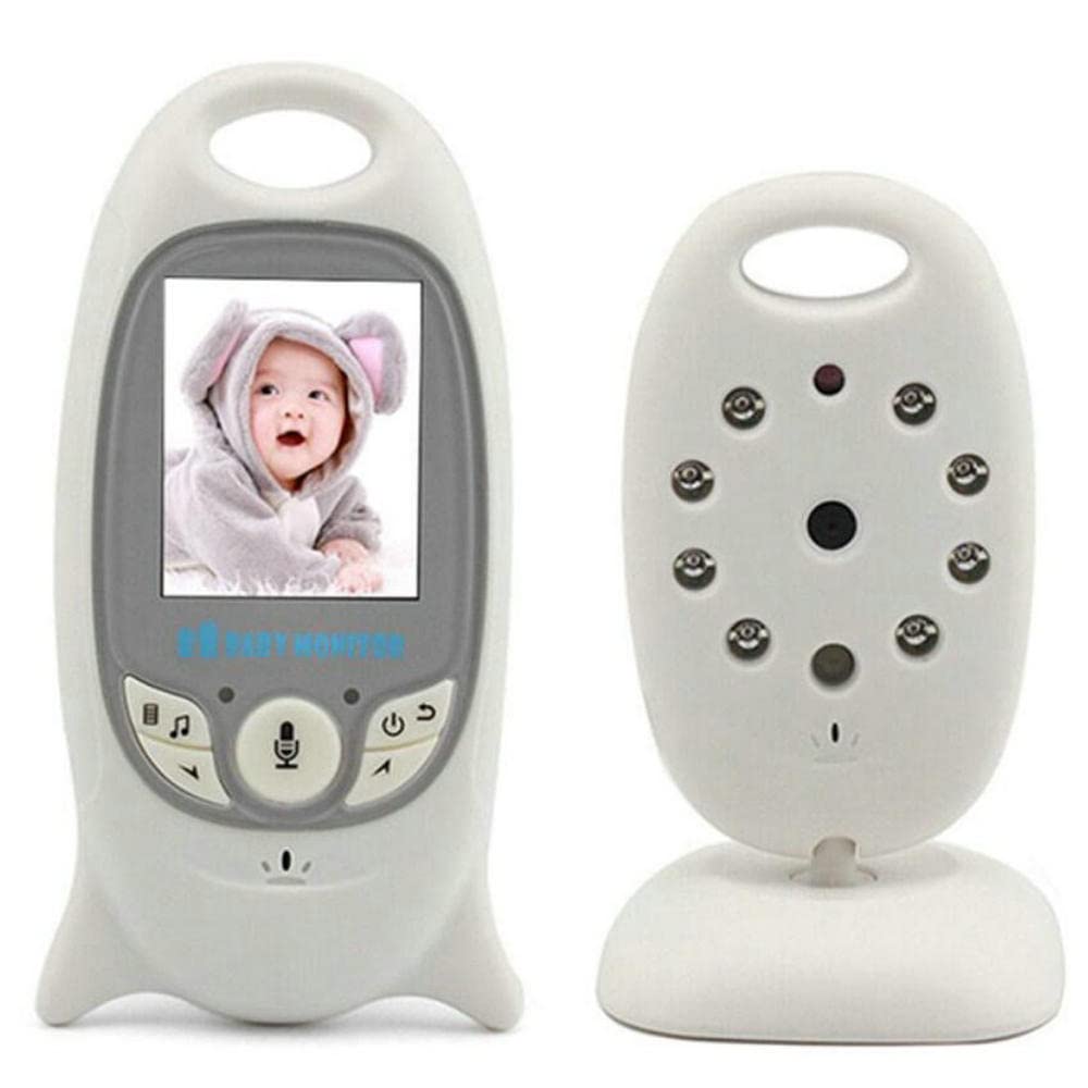 BW New 2.0 inch Wireless Digital Baby Monitor Camera Audio Video Security Baby Monitor with 8 LED Night Vision, 2 Way Talk, Temperature Monitoring Built-in Lullabies
