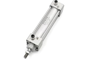 Baomain Pneumatic Air Cylinder SC 32-200,PT 1/8, Bore 1 1/4 inch(32mm), Stroke 8 inch(200mm), Dual Action 1 Mpa,for Industrial Machinery
