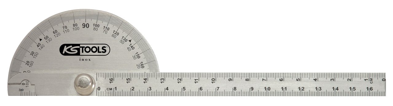 KS Tools 300.07 220mm Protractor with Rule