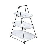 UNICASA 3 Tier Serving Tray for Parties – White