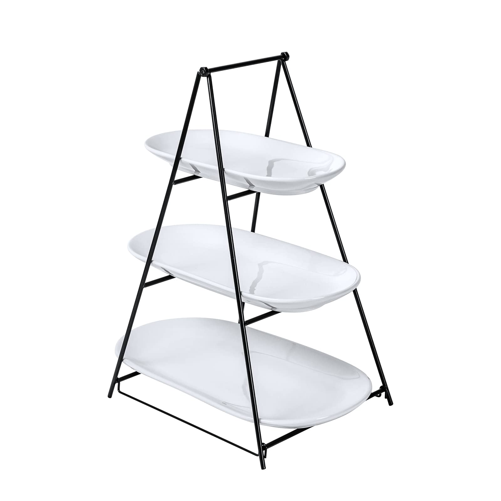 UNICASA 3 Tier Serving Tray for Parties – White