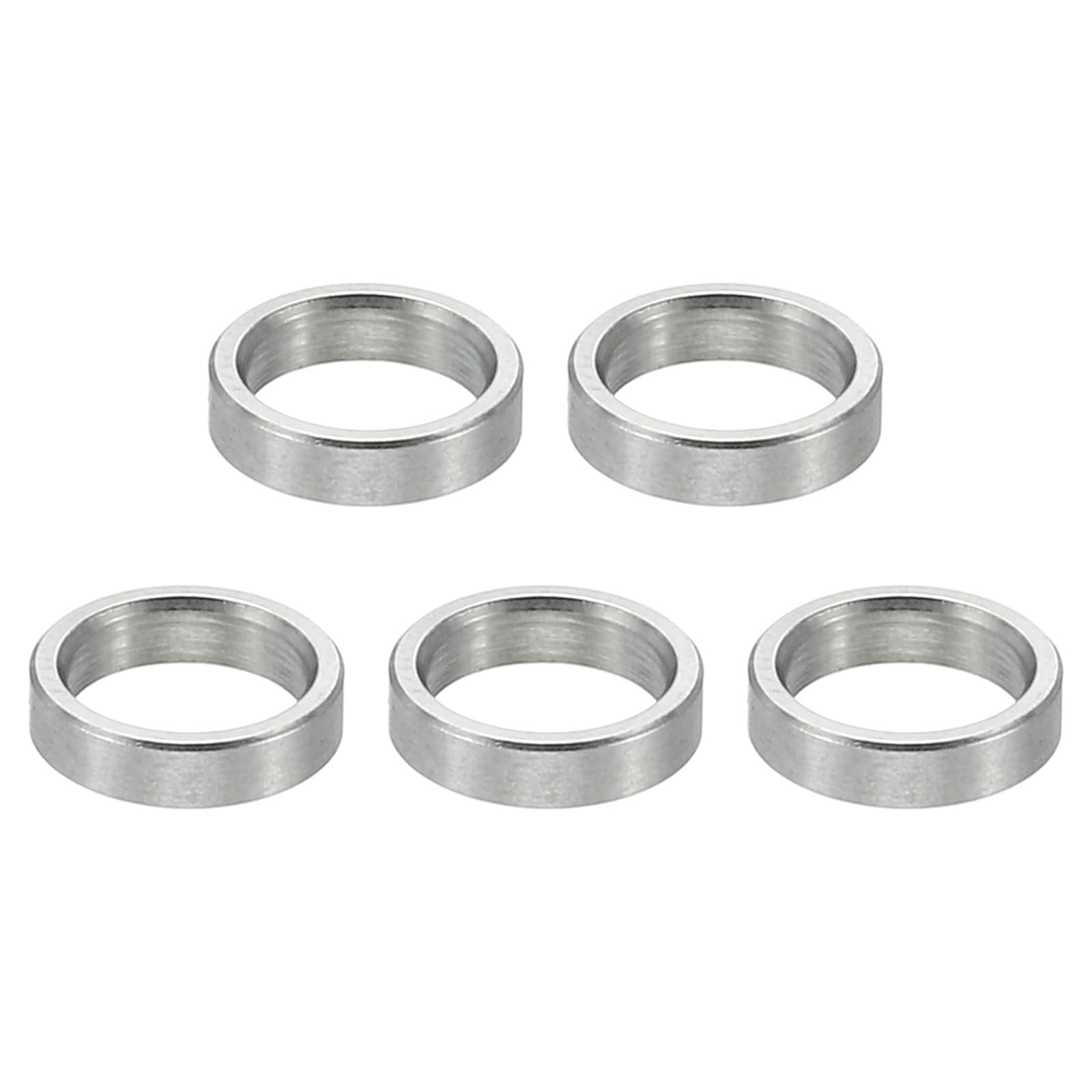 PATIKIL M6 Stainless Steel Spacers, 5 Pcs Metal Spacer Stainless Steel 6.1mm ID x 8mm OD x 2mm L Stainless Steel Spacer Screw Standoff Round for 1/4" or M6 Screw Bolts