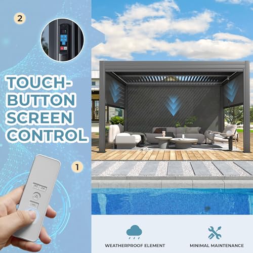 YOLENY 10x13 Electric Louvered Pergola Review: Solar-Powered Outdoor Living Space image 19