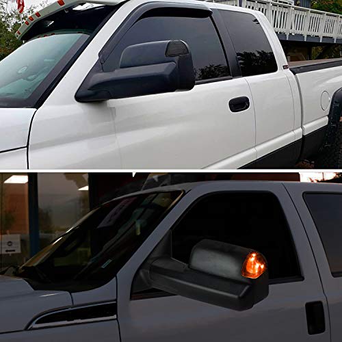 HERCOO LED Turn Signal Light Side Mirror Left and Right Lamps Smoke Cover Lens for 68302828AA 68302829AA Compatible with 2010-2018 Dodge Ram 1500 2500 3500 4500 5500, Pack of 2