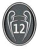Real Madrid FC Soccer Patch Set 2017-2018 La Duodecima Jersey Badges Football Shirt Patches 2017 Club World Champions, Uefa Champions League Trophy 12 Cup Honor