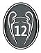 Real Madrid FC Soccer Patch Set 2017-2018 La Duodecima Jersey Badges Football Shirt Patches 2017 Club World Champions, Uefa Champions League Trophy 12 Cup Honor