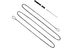 TACHYON ARCHERY Recurve Bow String - Dacron Bow String Replacement for Traditional and Recurve Bow with Finger Saver, Bowstring 14,16 Strands AMO 48-70 inches