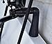Rozin Deck Mount 2 Holes Bathtub Faucet Oil Rubbed Bronze Dual Handle Mixer Tap with Hand Shower