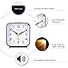 Pluteck Non Ticking Analog Alarm Clock with Nightlight and Snooze/Ascending Sound Alarm/Simple to Set Clocks, Battery Powered, Small, Black