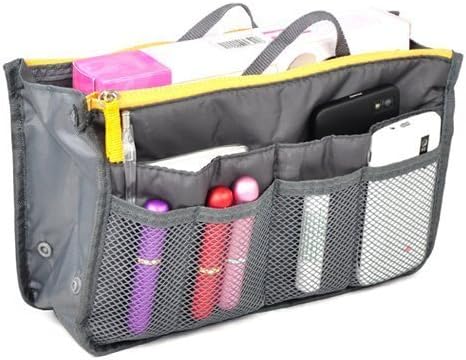 DGI MART Ladies Women Handbag Grey Women Travel Insert Handbag Organiser Purse Large Liner Organizer Tidy Bag by DGI MART
