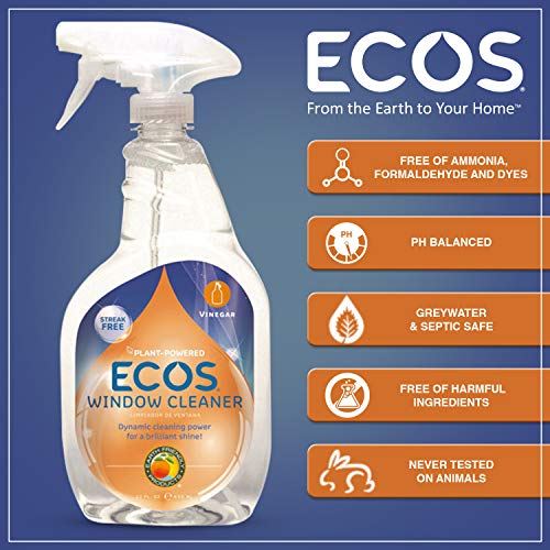 Earth Friendly Products Window Cleaner with Vinegar, 22 Oz