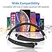 Bluetooth Headphones, Retractable Bluetooth Headset, myfree [30 Hours Playtime] Neckband Wireless Bluetooth Headphones Waterproof with mic Compatible for All Cellphones (Black) (Black)