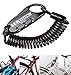 allnice ET-152 Mini Portable Anti-Theft Resettable 3 Digit Bike Bicycle Cycling Spring Combination Cable Lock Senior Travel Luggage Locks Helmet Lock, 4X 1500mm (Black)¡­