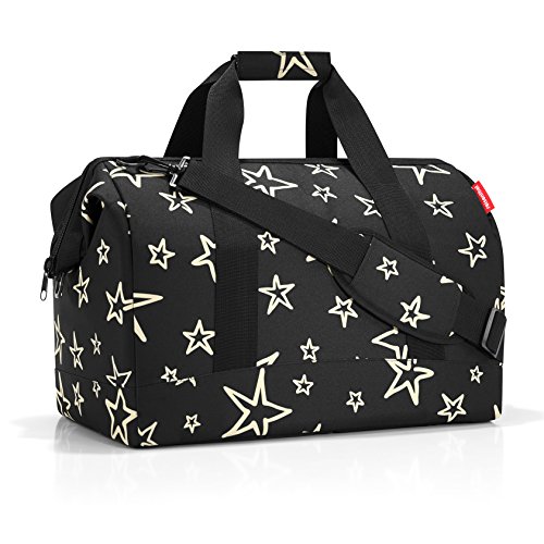 reisenthel Allrounder M Medium Weekender Bag, Versatile 6-Pocket Padded Duffel, Stars