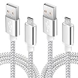Micro USB Android Phone Charger Cable 6FT 2Pack Fast Charging Cord for Kindle fire 7 Tablet Samsung Galaxy J3 J7 S6 S7 Edge, LG stylo 2/3 LG G3 G4 K30 K20 Plus Moto E5 Plus, E6, G4, G5 Plus