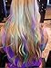 Nevayah Hair Chalk Temporary Hair Multicolor Dye Pens, Light Purple / Medium Blue / Red / Yellow / Orange / Dark Green (6 Pens)