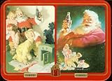 1996 Limited Edition Coca Cola Nostalgia Christmas Holiday Santa Playing Cards in a Collectible Tin - 2 Decks