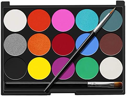 Senbos Face Body Paint Kits, 15 Colors Non-Toxic Professional Quality ...