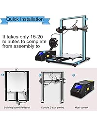 Impresora 3D A10S DIY de alta precisión, tamaño grande, kit de impresora 3D LCD PLA ABS filamento 0.069 in, el tamaño máximo de impresión es 11.811 x 11.811 x 15.748 in (montada automáticamente)