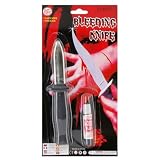 BestOfferBuy Fake Knife Artificial Blood Cut Wound Practical Joke Halloween Prop