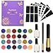 SKYMORE Glitter Tattoo Kit, Face paint, Temporary Tattoos, Make Up Body Glitter, With 24 Glitter Color,108 Uniquely Themed Tattoo Stencils, Body Art Design For Kids Teenager Adult,Halloween