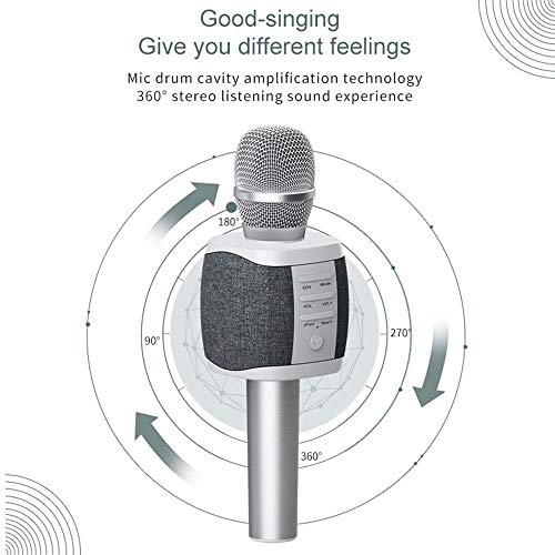 TOSING XR Wireless Bluetooth Karaoke Microphone,Louder Volume 10W Power