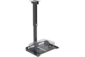 WALI Projector Ceiling Mount Tray, Projector Wall Mount Holds up to 22lbs, Height Adjustable Universal Projectors Mount, No H
