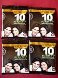 4 Packs Indica 10 Minutes Herbal Black Hair Colour No Ammonia 100% Gray Coverage