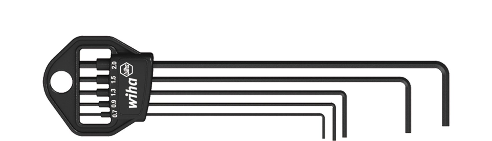 Wiha 06382 352 HM 5B Allen Keys on Holder 5 Pieces, Black