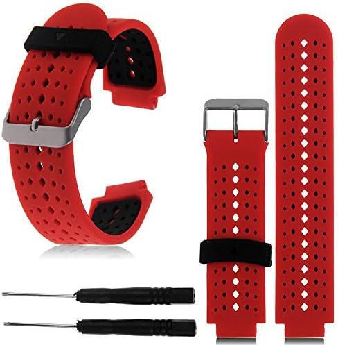 invella Replacement Strap for Garmiin Forerunner 220/230/235/620/630 -Red (No Tracker)