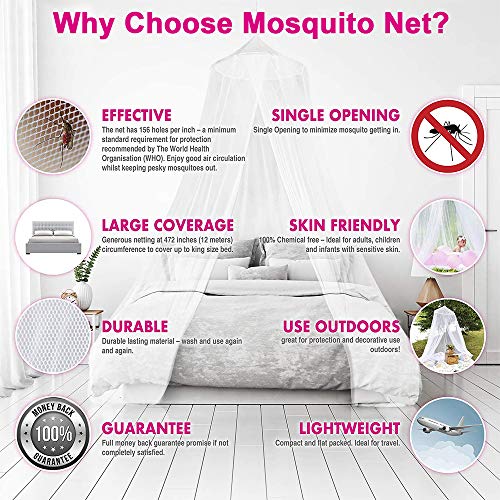 Klamboe Voor Bedhemel, Klamboe Geschikt Voor Bedden Met ééN Kwaliteit Of Tweepersoonsbedden, Eenvoudige Installatie… - Image 6