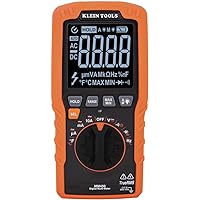 Klein Tools MM450 Slim Digital Multimeter, Reverse Contrast Display with Lead Alert, Auto-Ranging TRMS, 600V AC/DC Voltage, C