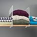 Evelots Set of 4 Closet Shelf Dividers for Wooden Shelving, Wire Design, White