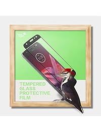 Motorola Moto Z2 Force Protector de Pantalla de Vidrio Templado (3 unidades) Transparente Antihuellas Antihuellas Ultra Fina Dureza 9H Cobertura Completa Seda Print Protector de Pantalla para Motorola Moto Z2 Force XT1789